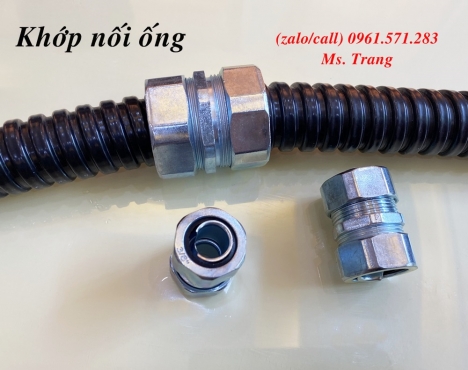 Ống ruột gà lõi thép phi D50, đầu nối răng ngoài
