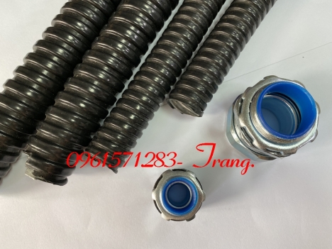 Ống ruột gà lõi thép phi D50, đầu nối răng ngoài