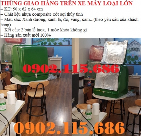 Thùng chở hàng sau xe máy loại lớn