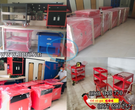 Xe đẩy dụng cụ 3 ngăn sản xuất tại Việt Nam giá rẻ nhất hiện nay
