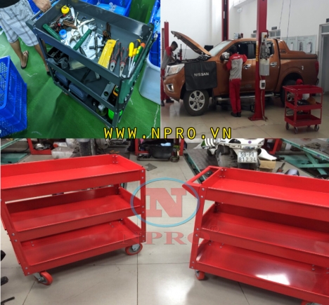 Xe đẩy dụng cụ 3 ngăn sản xuất tại Việt Nam giá rẻ nhất hiện nay
