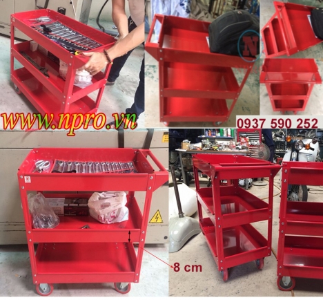 Xe đẩy dụng cụ 3 ngăn sản xuất tại Việt Nam giá rẻ nhất hiện nay