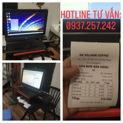 Cài đặt máy tính tiền in bill cho Quán cafe, Quán ăn vặt tại Hà Nội