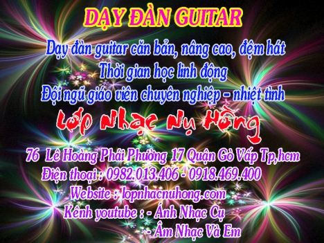 Học đánh đàn guitar tại quận Gò Vấp
