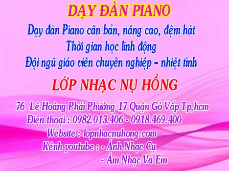 Trung tâm dạy đàn piano tại TP. Hồ Chí Minh
