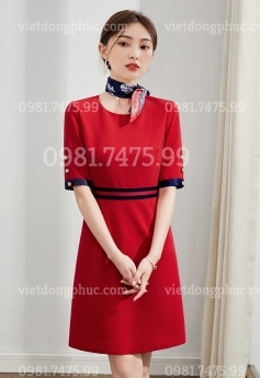 Nhận may váy liền công sở theo size chuẩn đét theo dáng người