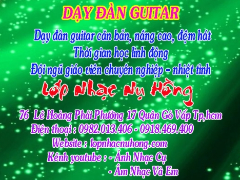 Học đánh đàn guitar tại quận Gò Vấp