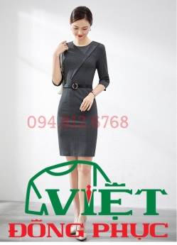 Nhận may váy liền công sở theo size chuẩn đét theo dáng người