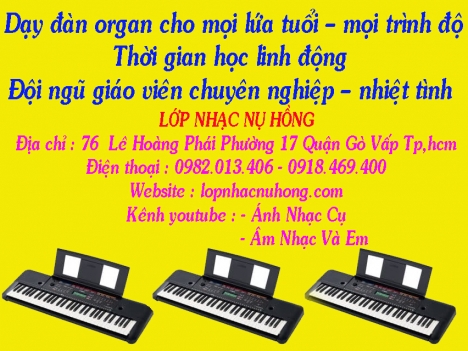 Trung tâm dạy đàn Organ chất lượng tại TPHCM