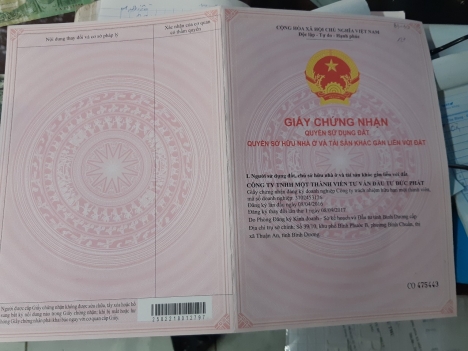 Đất mặt tiền Quốc Lộ 13 SHR sang tên liền kề trung tâm hành chính bàu bàng