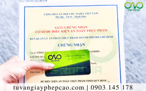 Giấy phép an toàn thực phẩm cơ sở sản xuất pate chay tại TPHCM