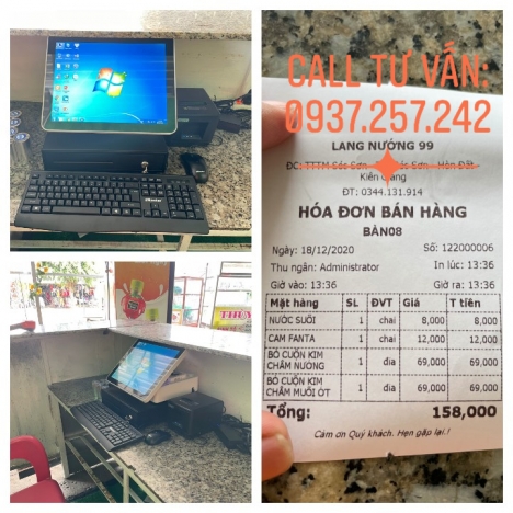 Lắp đặt trọn bộ máy tính tiền cho quán nướng, quán lẩu tại Hà Nội