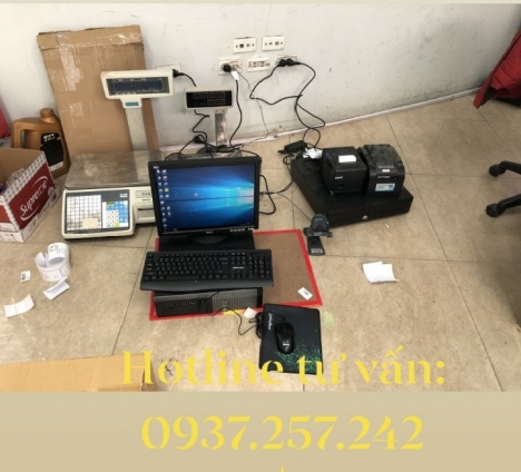 Lắp đặt trọn bộ máy tính tiền cho siêu thị mini, tạp hóa tại Hà Nội