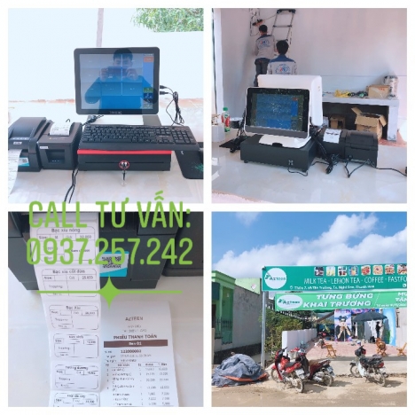Lắp đặt trọn bộ máy tính tiền cho quán trà sữa tại Hà Nội