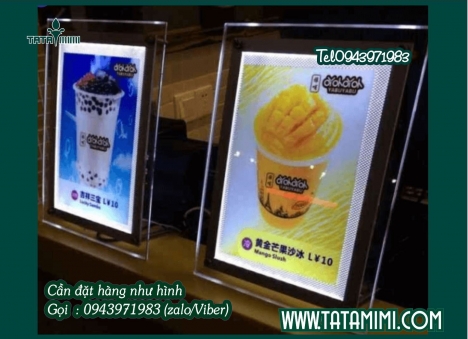 Nhận cung cấp Kệ Menu trà sữa nhiều loại toàn quốc