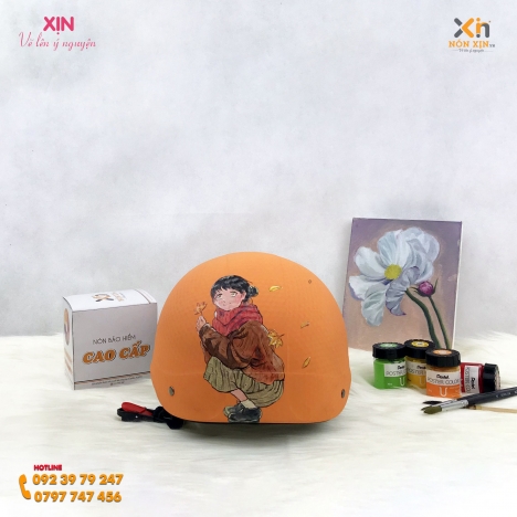 Nón bảo hiểm họa tiết vẽ tay
