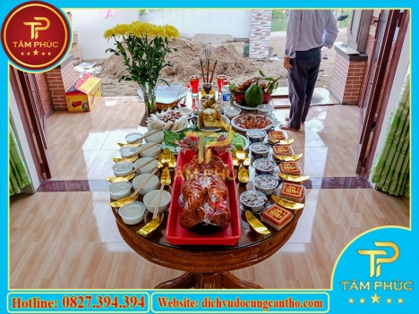 Mâm cúng về nhà mới tại Cần Thơ
