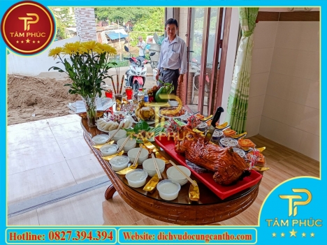 Mâm cúng về nhà mới tại Cần Thơ