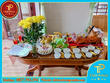 Mâm cúng về nhà mới tại Cần Thơ