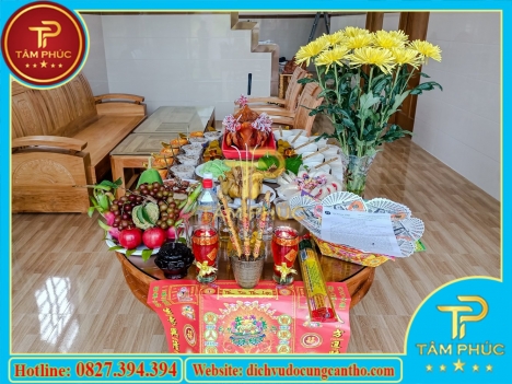 Mâm cúng về nhà mới tại Cần Thơ