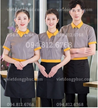 Công ty may đồng phục nhân viên phục vụ bàn đa dạng mẫu mã, bền đẹp, giá rẻ nhất