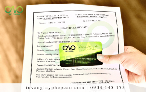 Thủ tục xin health certificate nước sốt gia vị xuất khẩu