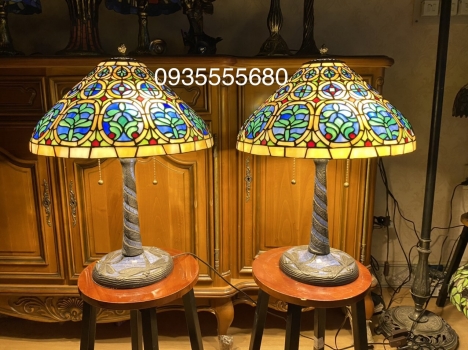 Giao lưu đôi đèn tiffany hoạ tiết cổ hàng Đức