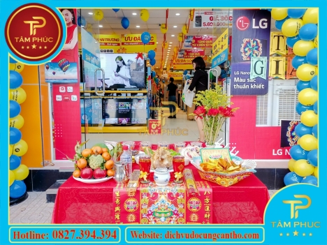 Mâm cúng khai trương trọn gói đẹp mắt tại Cần Thơ