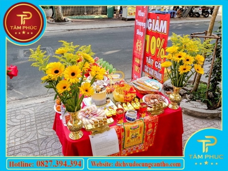 Mâm cúng khai trương trọn gói đẹp mắt tại Cần Thơ