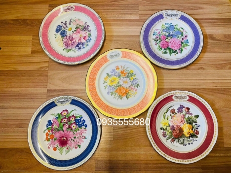 Bộ đĩa vườn hoa đa sắc hàng UK