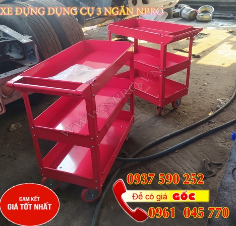 Xe đựng đồ nghề 3 ngăn chất lượng giá tốt