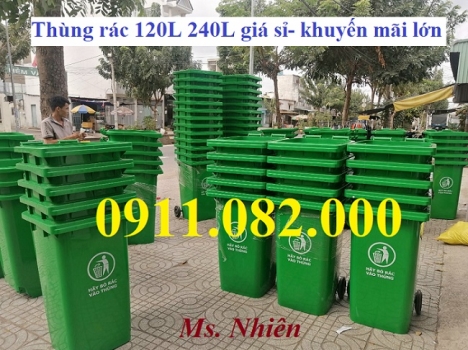 Thanh lý 3000 thùng rác mới 100% giá rẻ- Thùng rác 120L 240L 660L- lh 0911082000