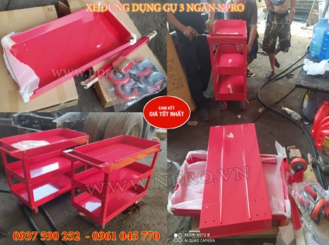 Xe đựng đồ nghề 3 ngăn chất lượng giá tốt