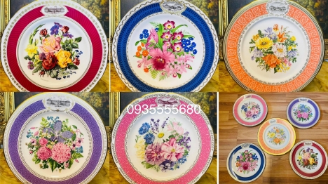 Bộ đĩa vườn hoa đa sắc hàng UK