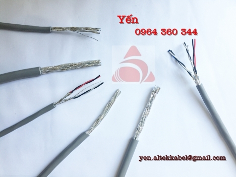 Cáp tín hiệu vặn xoắn, cáp điều khiển Shield 1 pair, 2pair, 3pair, 4pair