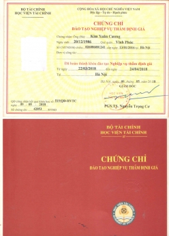 khóa học thẩm định giá