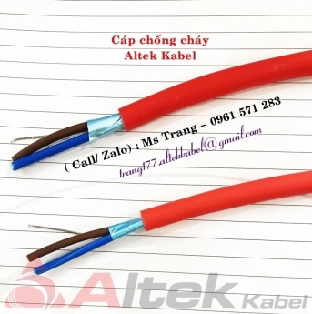 Cáp chống cháy 2x1.5 có lớp chống nhiễu vỏ LSZH