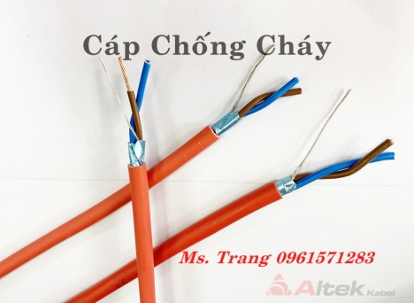 Cáp chống cháy 2x1.5 có lớp chống nhiễu vỏ LSZH