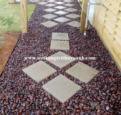 Sỏi trang trí biệt thự sân vườn