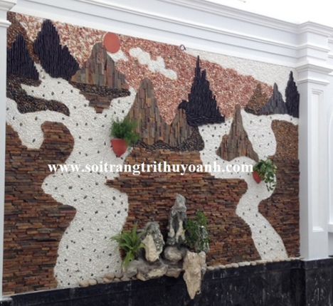Sỏi trang trí biệt thự sân vườn