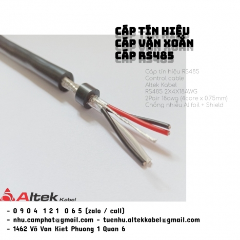 Cáp RS485 (SOLAR) 2pair 18awg chống nhiễu Altek Kabel