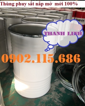 PHUY SẮT NẮP MỞ 200L MỚI