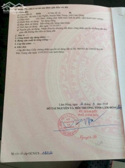 Bán đất tổ 34 tại Liên Nghĩa - Đức Trọng - Lâm Đồng