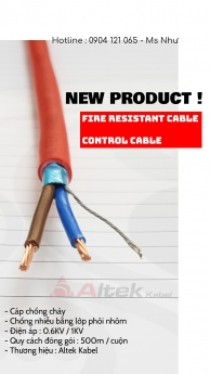 Cáp chống cháy chống nhiễu phôi nhôm Altek Kabel 2 core x 1.5mm2