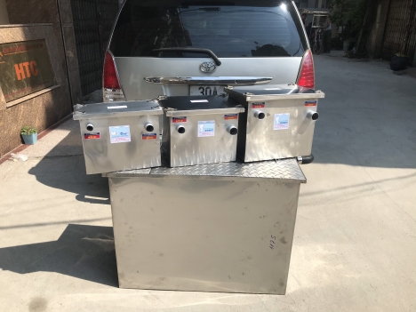 Thùng lọc mỡ, hộp bẫy mỡ, thiết bị tách dầu mỡ, bể tách mỡ căng tin vinacee inox 304 30l