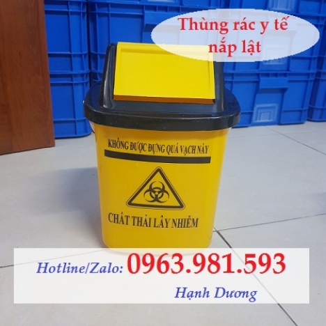 Thùng rác y tế 5L nắp lật