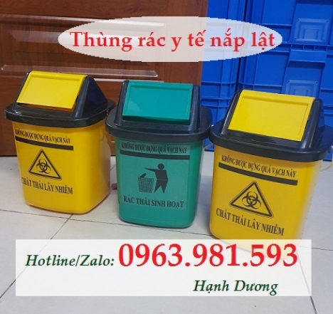 Thùng rác y tế 5L nắp lật