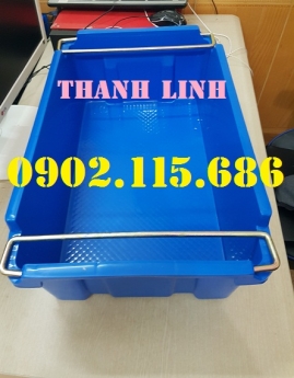 Sọt nhựa quai sắt, sọt nhựa đựng trái cây, thùng nhựa HS011, sọt nhựa công nghiệp, sọt nhựa đựng nôn