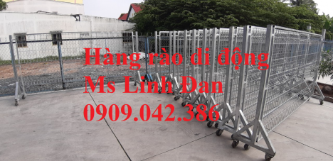 hàng rào di động, hàng rào di động có bánh xe, lưới thép hàng rào di động,