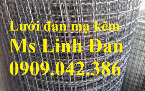 lưới thép đan mạ kẽm, lưới đan mạ kẽm, lưới thép đan,